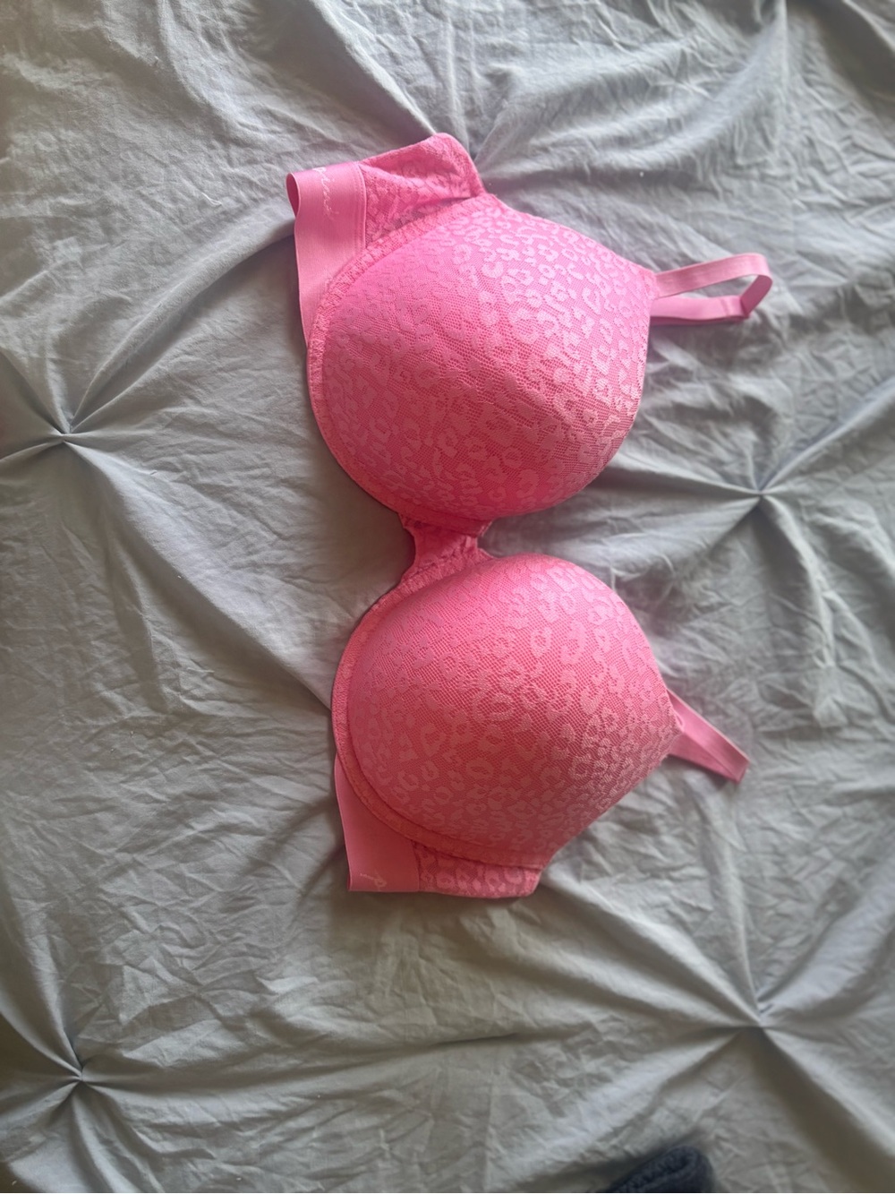 PINK Victoria's Secret Hot Pink Leopard-Print T-Shirt Bra